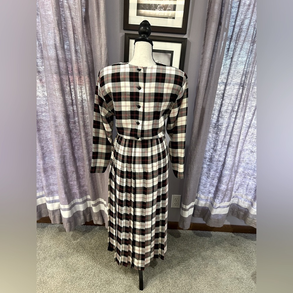 Vintage Rabbit Rabbit Rabbit Plaid Dress - Picture 6 of 7